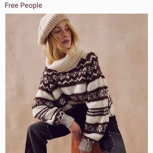 Free People  check me out winter fog combo pullover sweater.Cotton wool …
